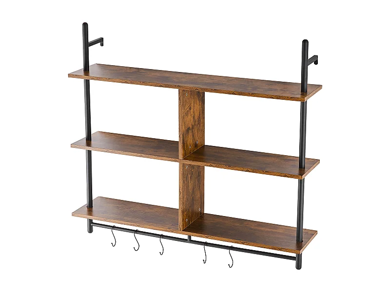Estantería SucceBuy Estantería Industrial de 3 Niveles, 105,5 x 25 cm, para Montar en la Pared, Ideal para Cocina y Dormitorio.