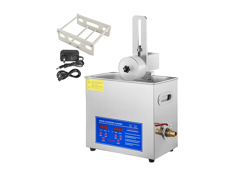 Ultrasoon Reiniger, SucceBuy 6L Ultrasoon Schijfreiniger met Droogrek Complete Set