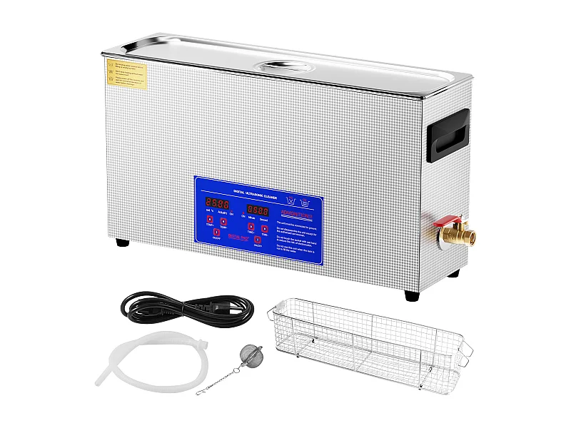 Pulitore a Ultrasoni, SucceBuy Pulitore a Ultrasoni a Pistola da 10 Litri, Timer da 300 W, Riscaldatore e Cestello