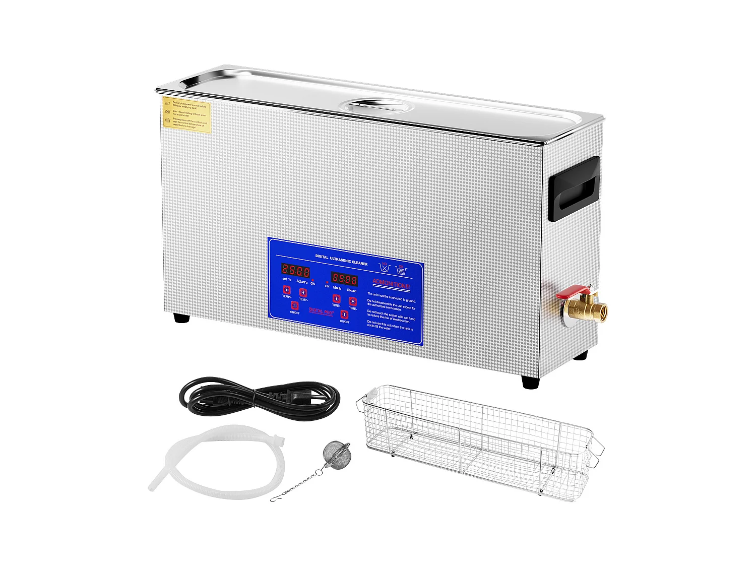 Nettoyeur à Ultrasons, SucceBuy Nettoyeur à Ultrasons pour Pistolet 10 L, Minuterie 300 W, Chauffage et Panier