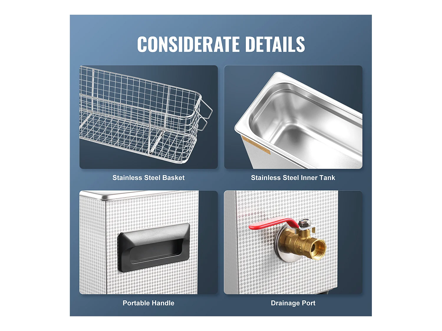 Nettoyeur à Ultrasons, SucceBuy Nettoyeur à Ultrasons pour Pistolet 10 L, Minuterie 300 W, Chauffage et Panier