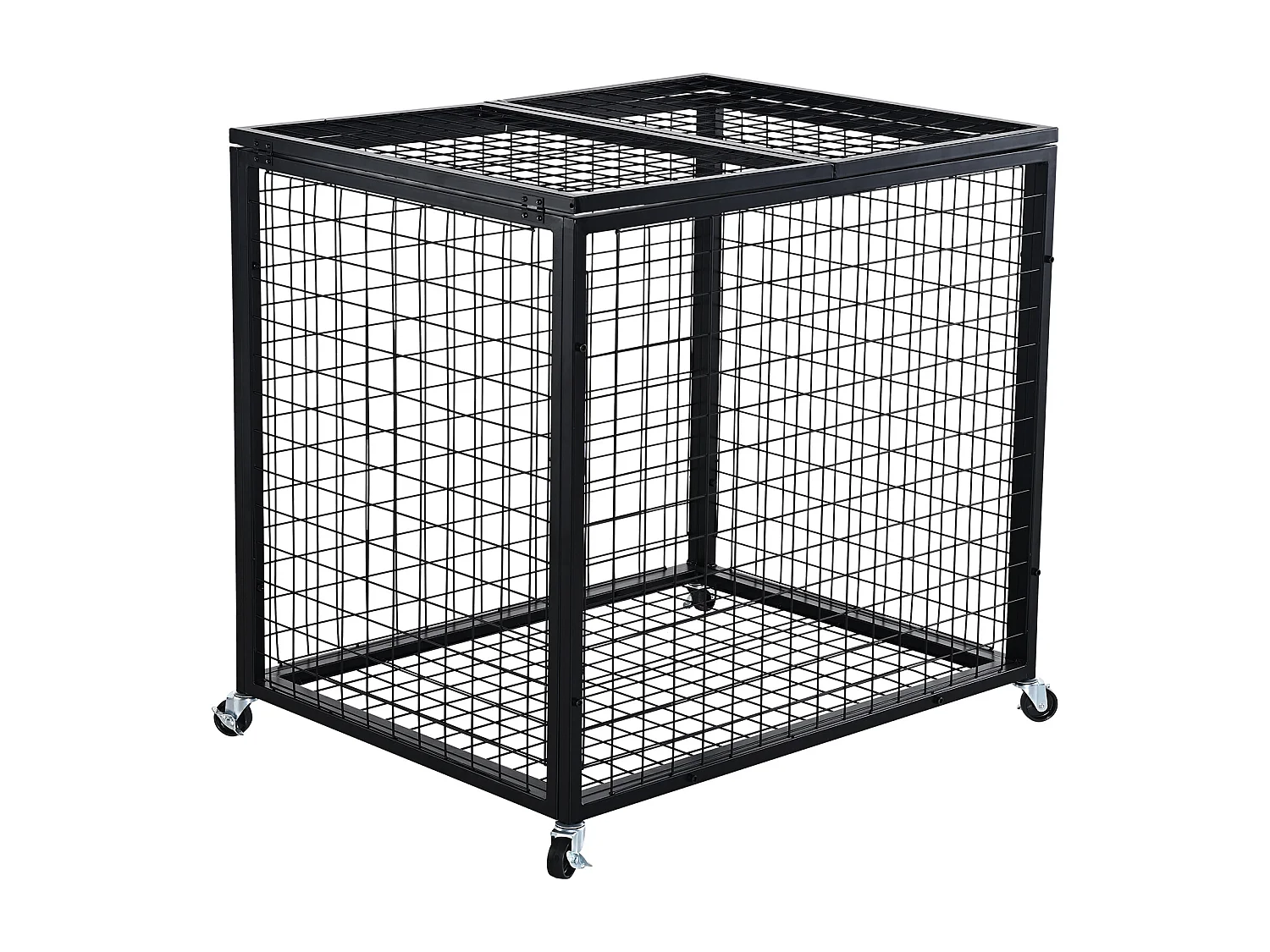 Chariot SucceBuy Chariot de Rangement à Roulettes en Acier pour Ballons de Sport Pour Garages, Écoles