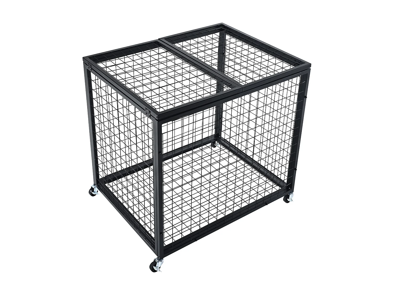 Chariot SucceBuy Chariot de Rangement à Roulettes en Acier pour Ballons de Sport Pour Garages, Écoles