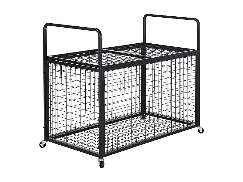 Chariot SucceBuy Chariot de Rangement à Roulettes en Acier pour Garages, Écoles, Gymnases Verrouillable