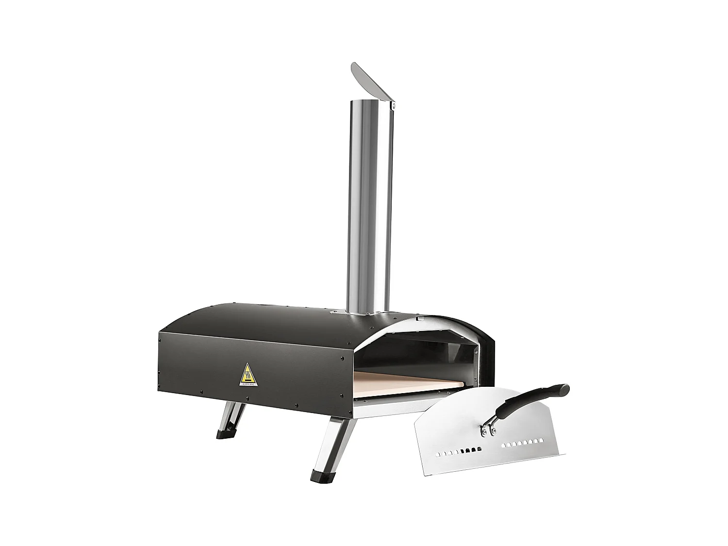 Four à Pizza D'extérieur Portable SucceBuy 30.5Cm, Granulés de Bois, Barbecue en Acier Inoxydable