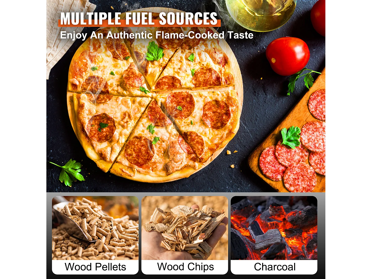 Four à Pizza D'extérieur Portable SucceBuy 30.5Cm, Granulés de Bois, Barbecue en Acier Inoxydable