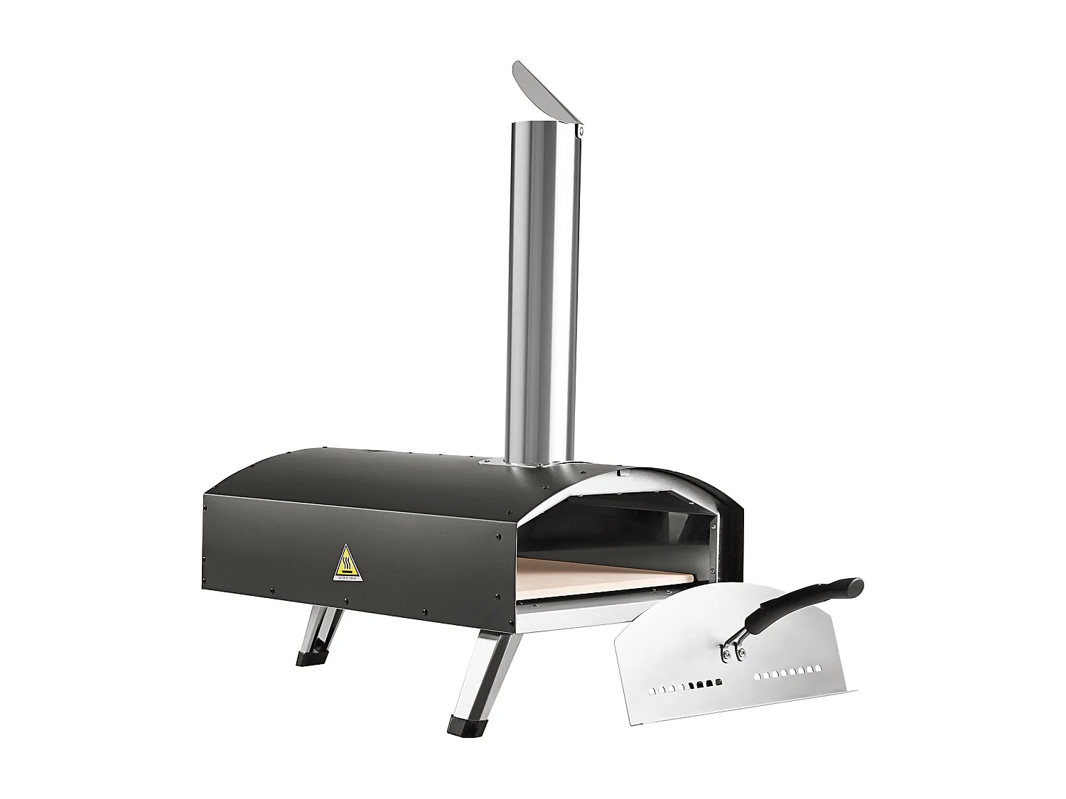 Four à Pizza D'extérieur Portable SucceBuy 30.5Cm, Granulés de Bois, Barbecue en Acier Inoxydable