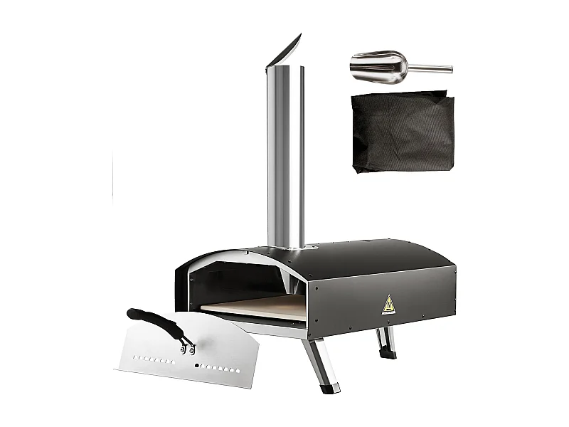 Four à Pizza D'extérieur Portable SucceBuy 30.5Cm, Granulés de Bois, Barbecue en Acier Inoxydable