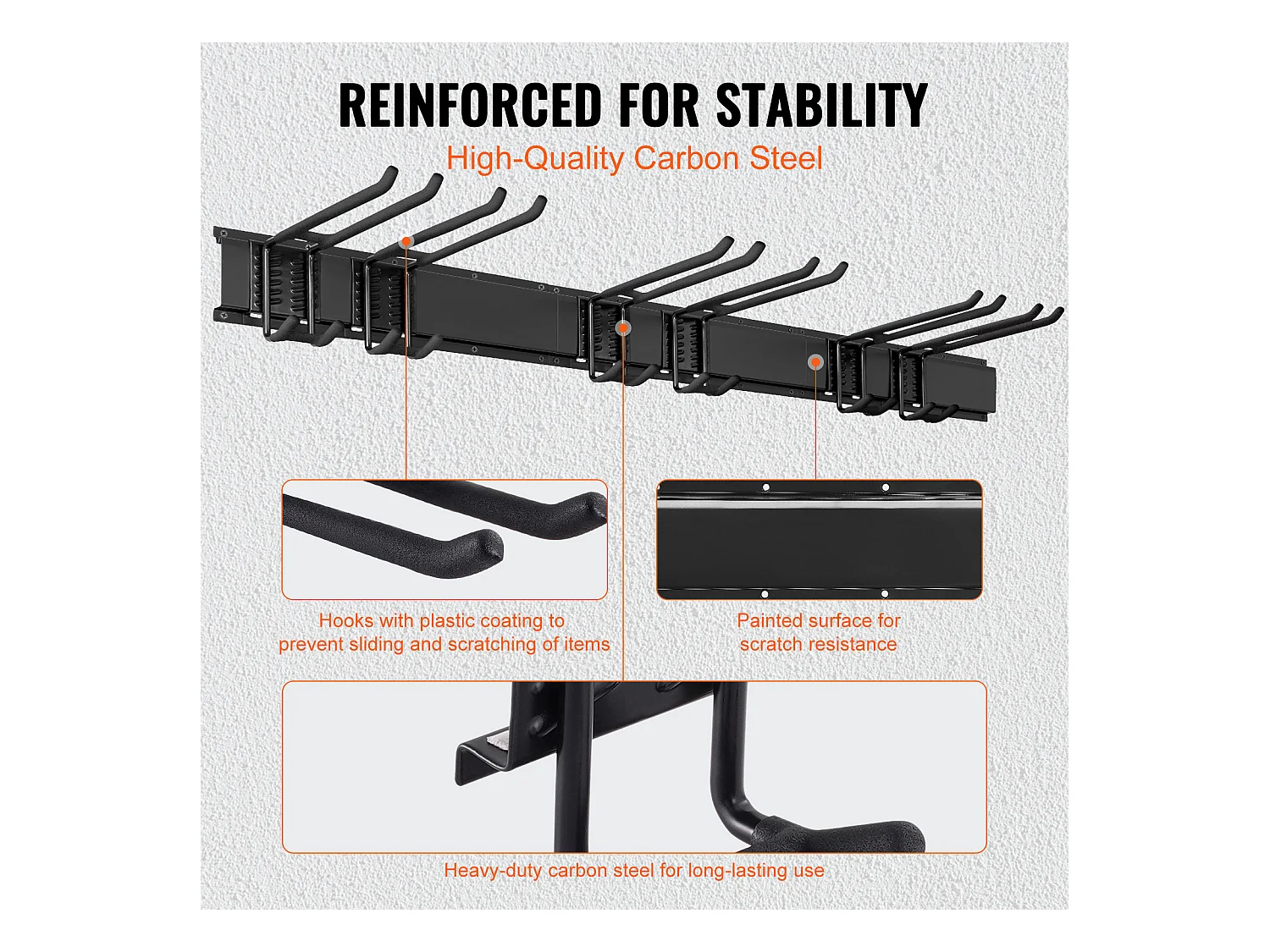 Supporto da Parete per Attrezzi da Garage SucceBuy Heavy Duty, Capacità 800 Libbre