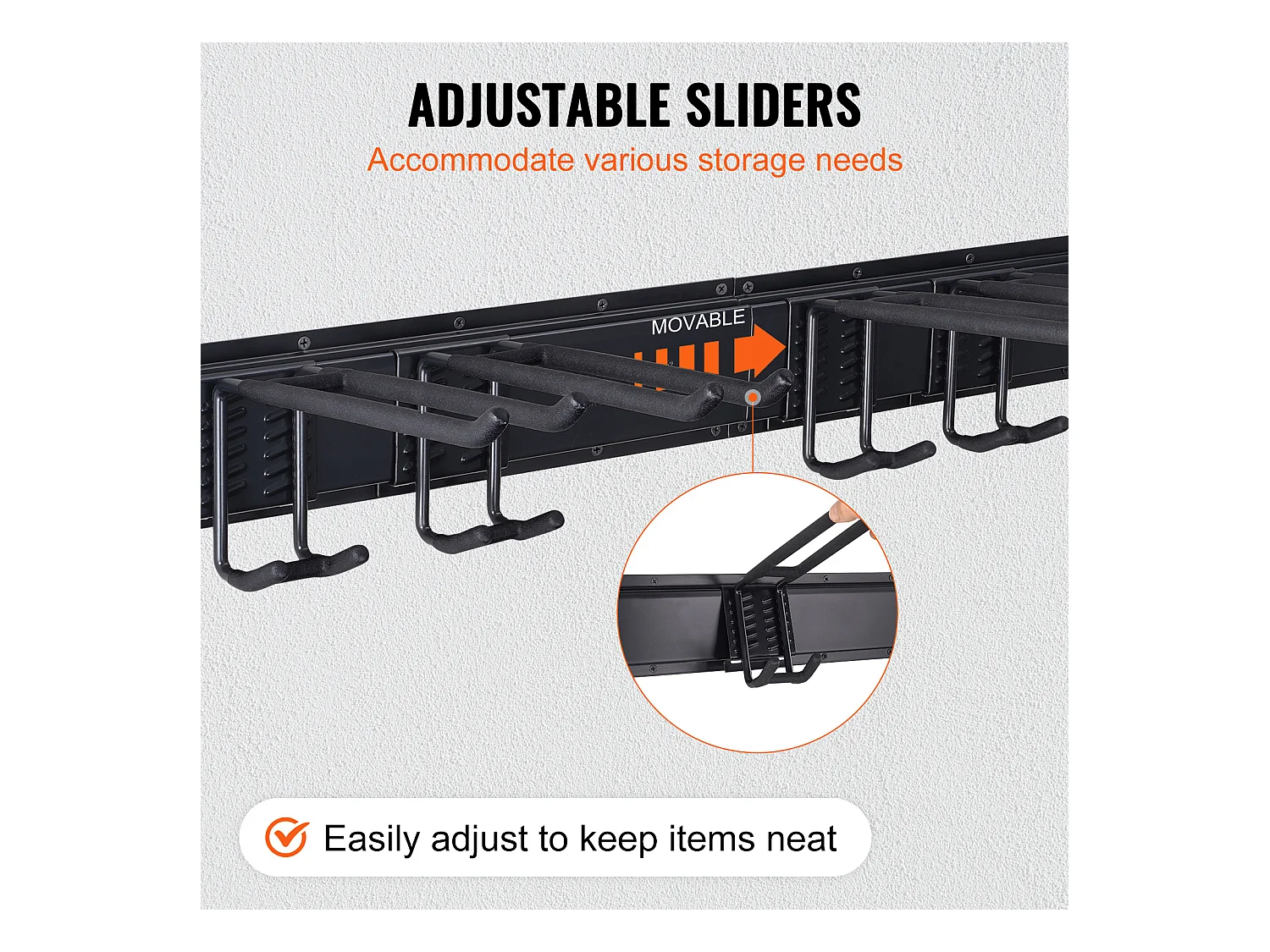 Supporto da Parete per Attrezzi da Garage SucceBuy Heavy Duty, Capacità 800 Libbre