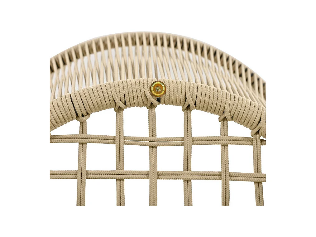 Salle à manger de jardin en bois d'Acacia - Table à manger avec 6 fauteuils - pieds réglables - couverture d'oreiller amovible