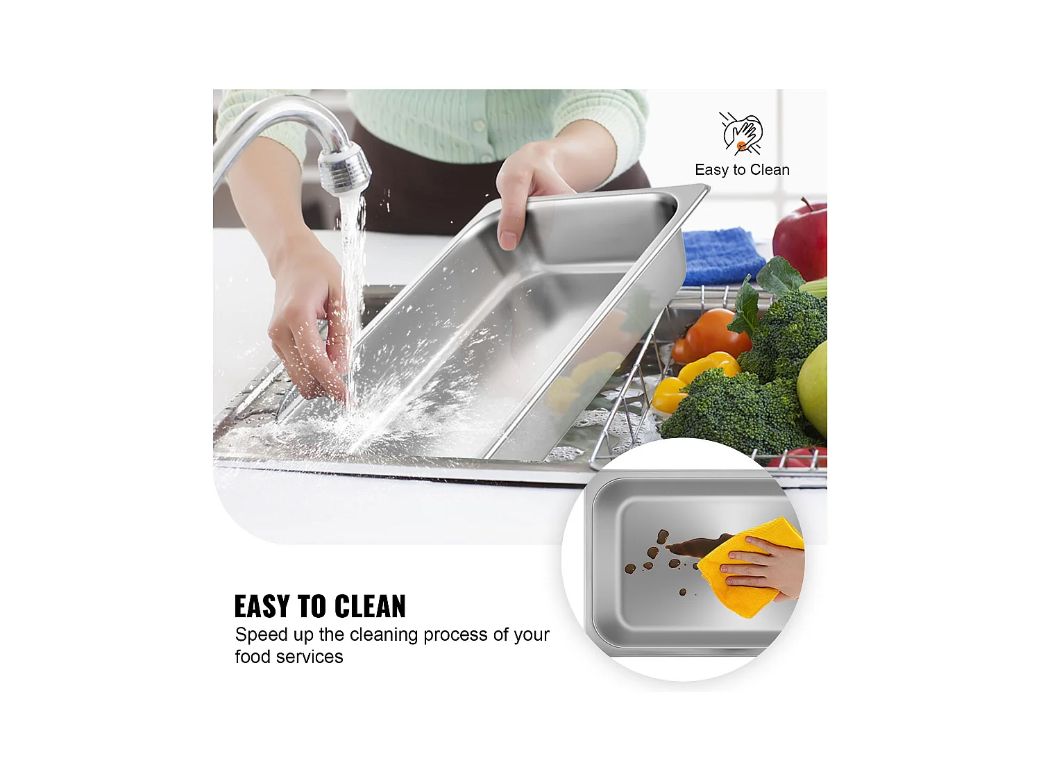 Assiette, SucceBuy Poêle à Vapeur en Acier Inoxydable de 10.1 CM de Profondeur avec Couvercle, 13 L, Anti-bourrage, Paquet de 4