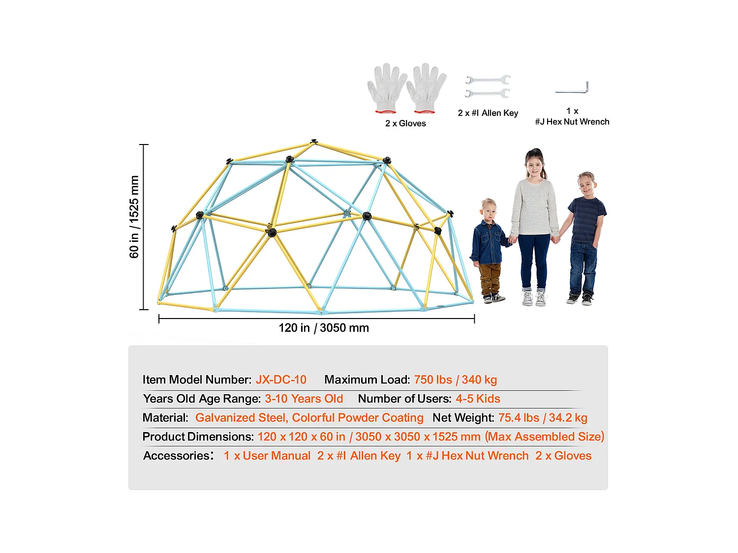 Jaskrawianie SucceBuy Kup do Jaskrawiania wysokości 3 M, Kup Geometryczny, Pokój Zabaw dla Dzieci w Wieku 3–10 Lat