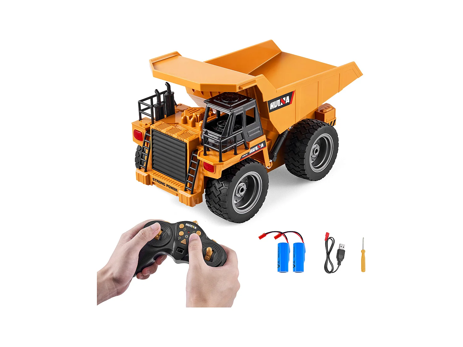 Camion-Benne Télécommandé SucceBuy à L'Échelle 1:18 9 Canaux avec Batteries Rechargeables