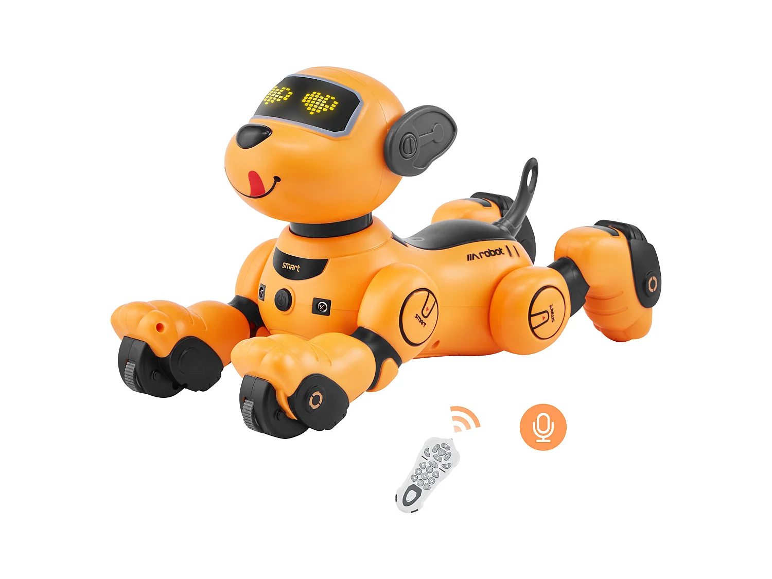 Jouet SucceBuy Jouet Robot Chien RC pour Enfants Programmable Contrôle Tactile et Vocal
