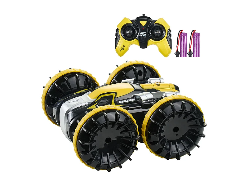 Amphibisches SucceBuy Fernsteuerboot 2,4 GHz 4 Antriebsräder für Kinder und Erwachsene Gelb