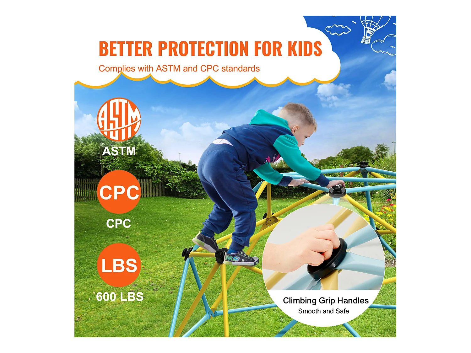 Jaskrawianie SucceBuy Kup do Jaskrawiania wysokości 1.8 M, Kup Geometryczny, Pokój Zabaw dla Dzieci w Wieku 3–9 Lat