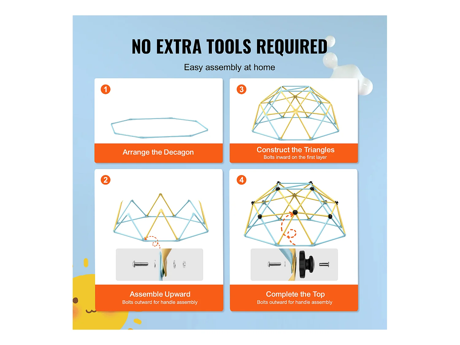 Jaskrawianie SucceBuy Kup do Jaskrawiania wysokości 1.8 M, Kup Geometryczny, Pokój Zabaw dla Dzieci w Wieku 3–9 Lat