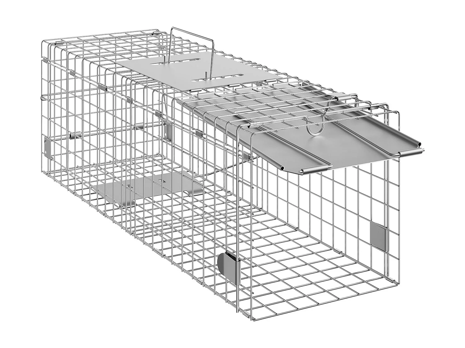 Cage SucceBuy Piège à Cage pour Animaux Vivants 60.96CM X 20.32CM X 20.32CM Piège à Chat Sans Cruauté pour Chats, Écureuils Et Plus