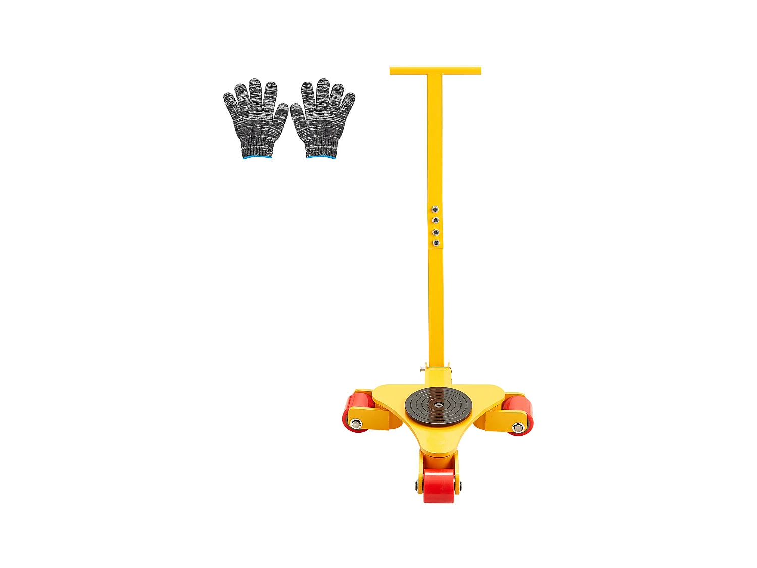Transportset, SucceBuy 3000 kg/3T Maschinen-Rollwagen, 360° drehbare PU-Räder, mit Griff