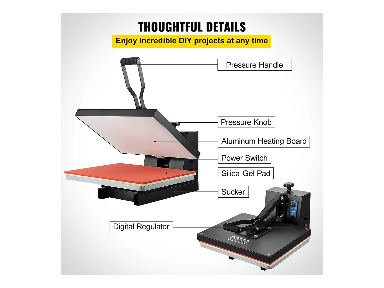 Heißpresse SucceBuy 40,64 x 50,8 cm für T-Shirt-Sublimation DIY