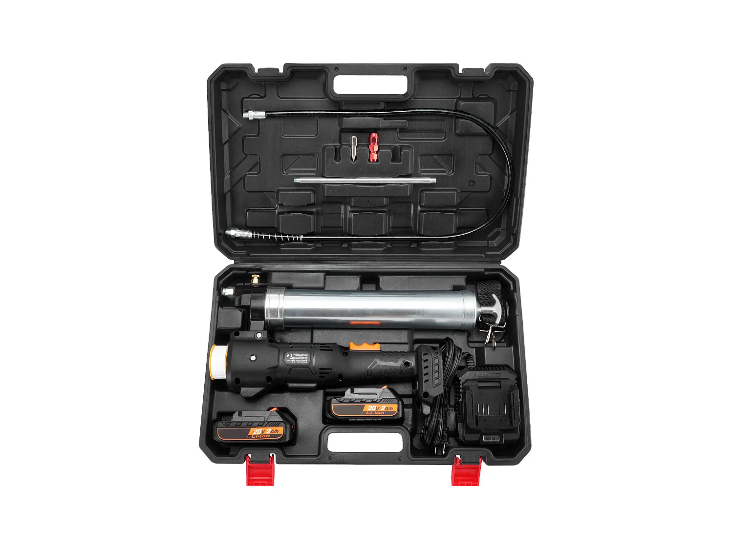 Snoerloze Vetspuit SucceBuy 20V, 10.000 PSI, 2,0 Ah Accukit met Koffer