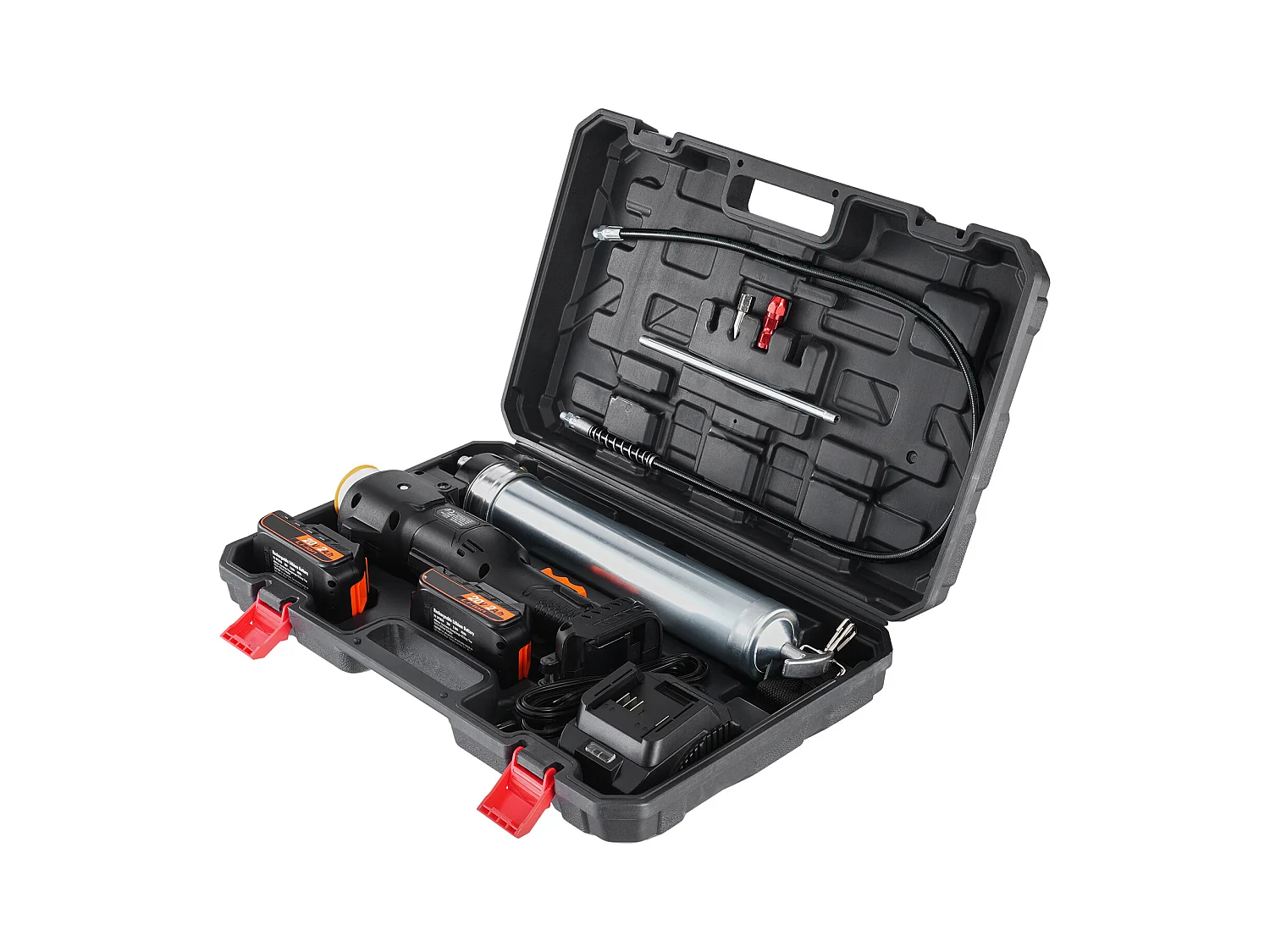 Snoerloze Vetspuit SucceBuy 20V, 10.000 PSI, 2,0 Ah Accukit met Koffer