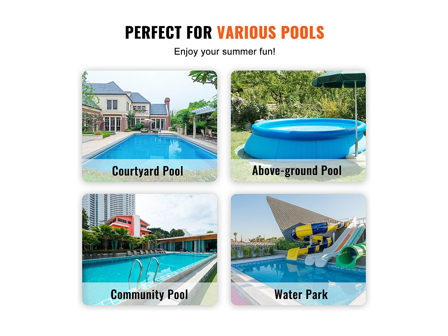 Filtre à Sable SucceBuy pour Piscines Hors Sol, Pompe 450 W, 13 000 L/H, Vanne 6 Voies