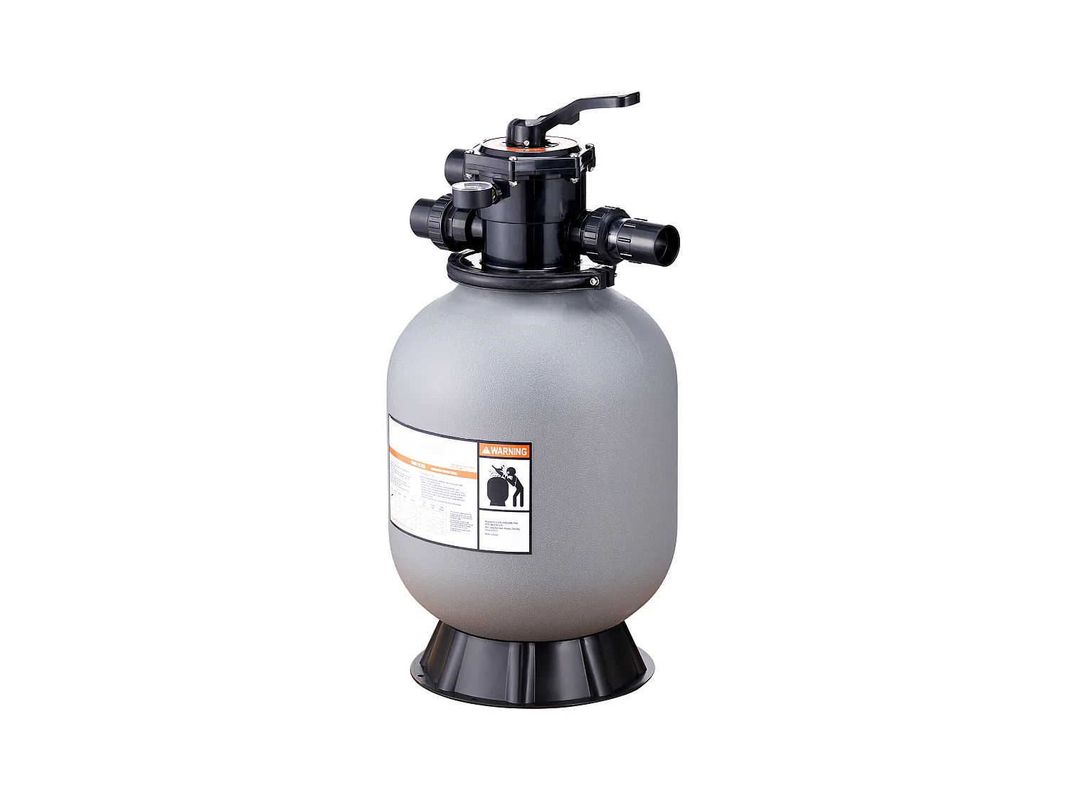 Filtre à Sable SucceBuy 40,6 cm, Filtre pour Piscine Hors Sol avec Valve 7 Voies