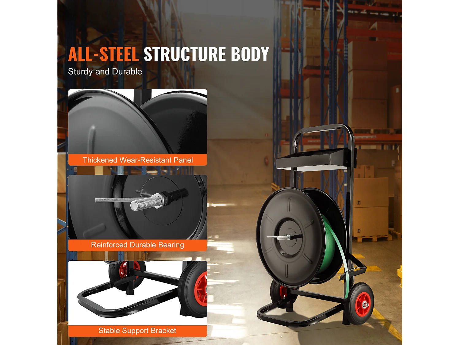 Herramientas de Atadura SucceBuy Banding, Núcleo de 20,32 cm, Distribuidor Robusto PET/PP/Fibra, Azul