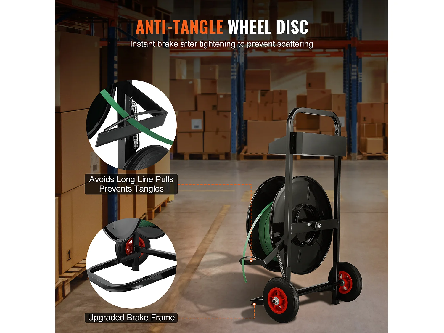 Herramientas de Atadura SucceBuy Banding, Núcleo de 20,32 cm, Distribuidor Robusto PET/PP/Fibra, Azul