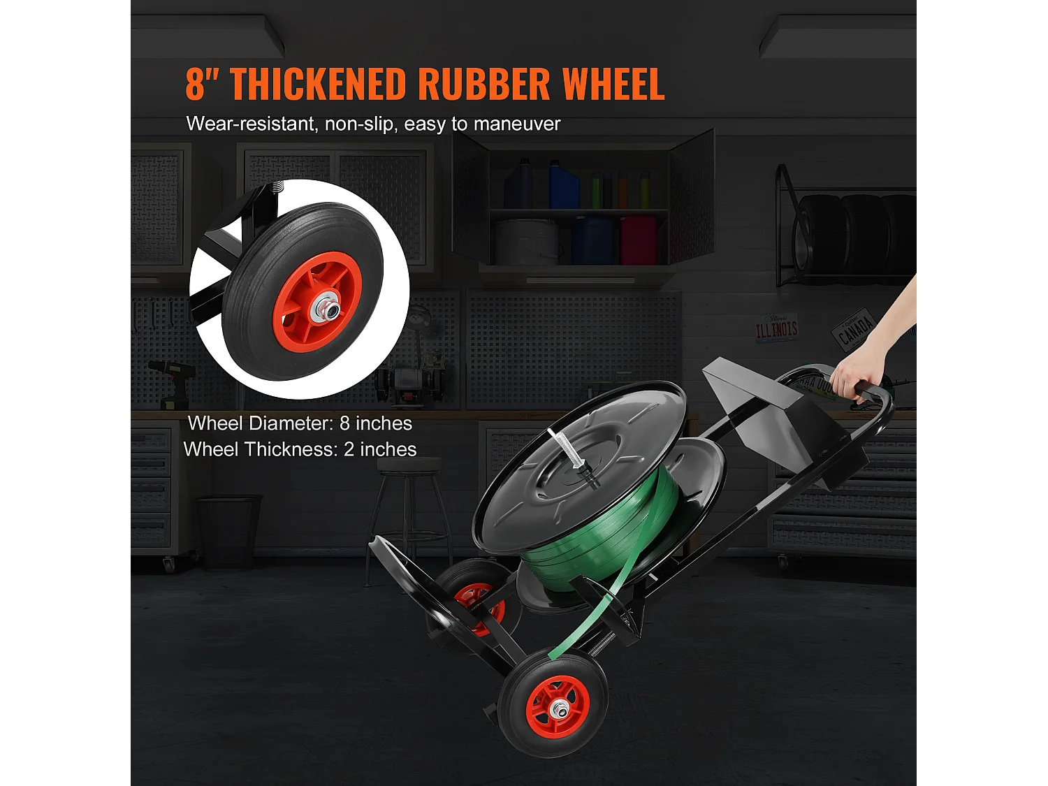 Herramientas de Atadura SucceBuy Banding, Núcleo de 20,32 cm, Distribuidor Robusto PET/PP/Fibra, Azul