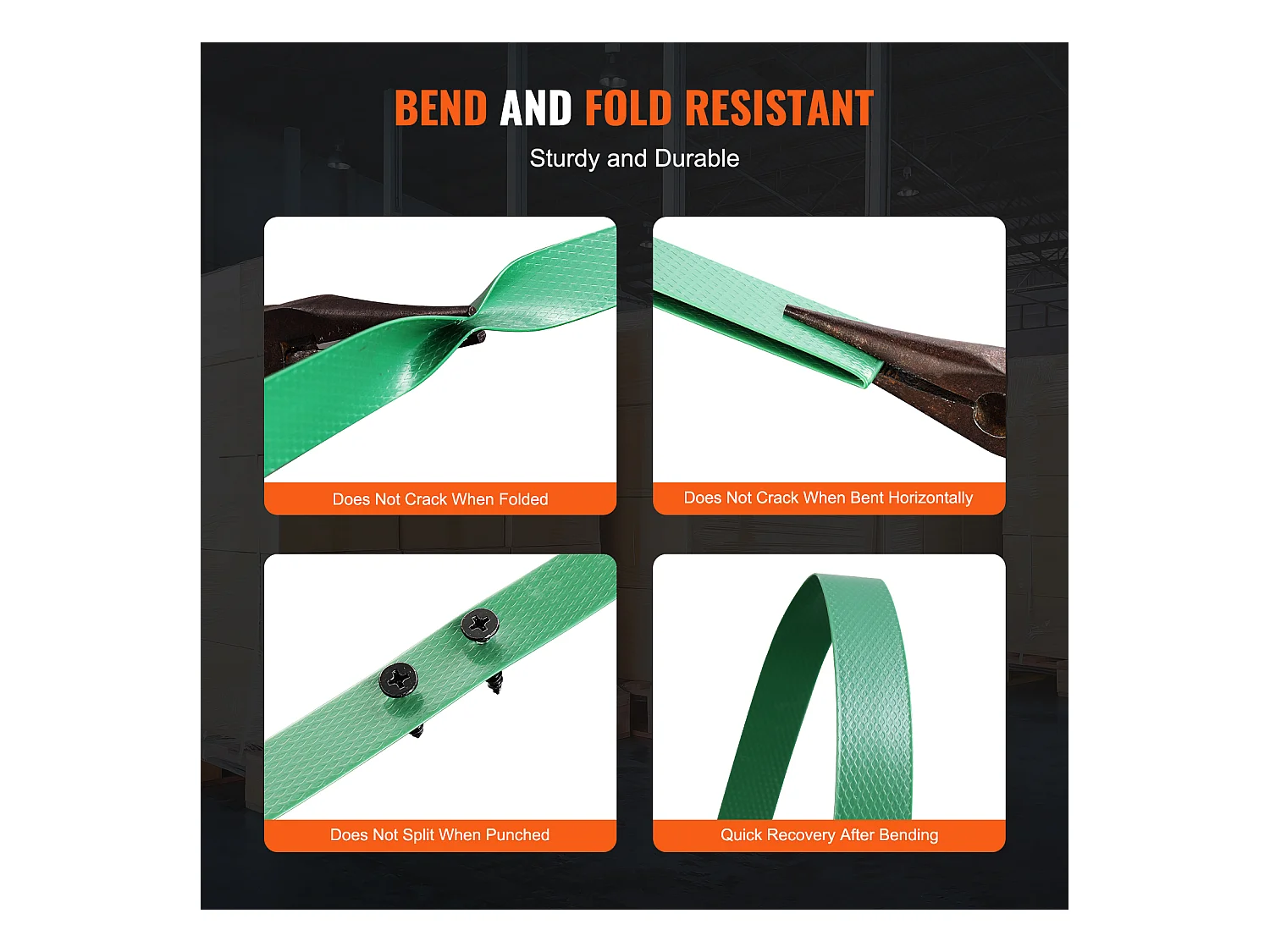 Polyester-PET-Banding-Rolle SucceBuy 1219,2 m x 1,6002 cm, 449,96 kg, Grün