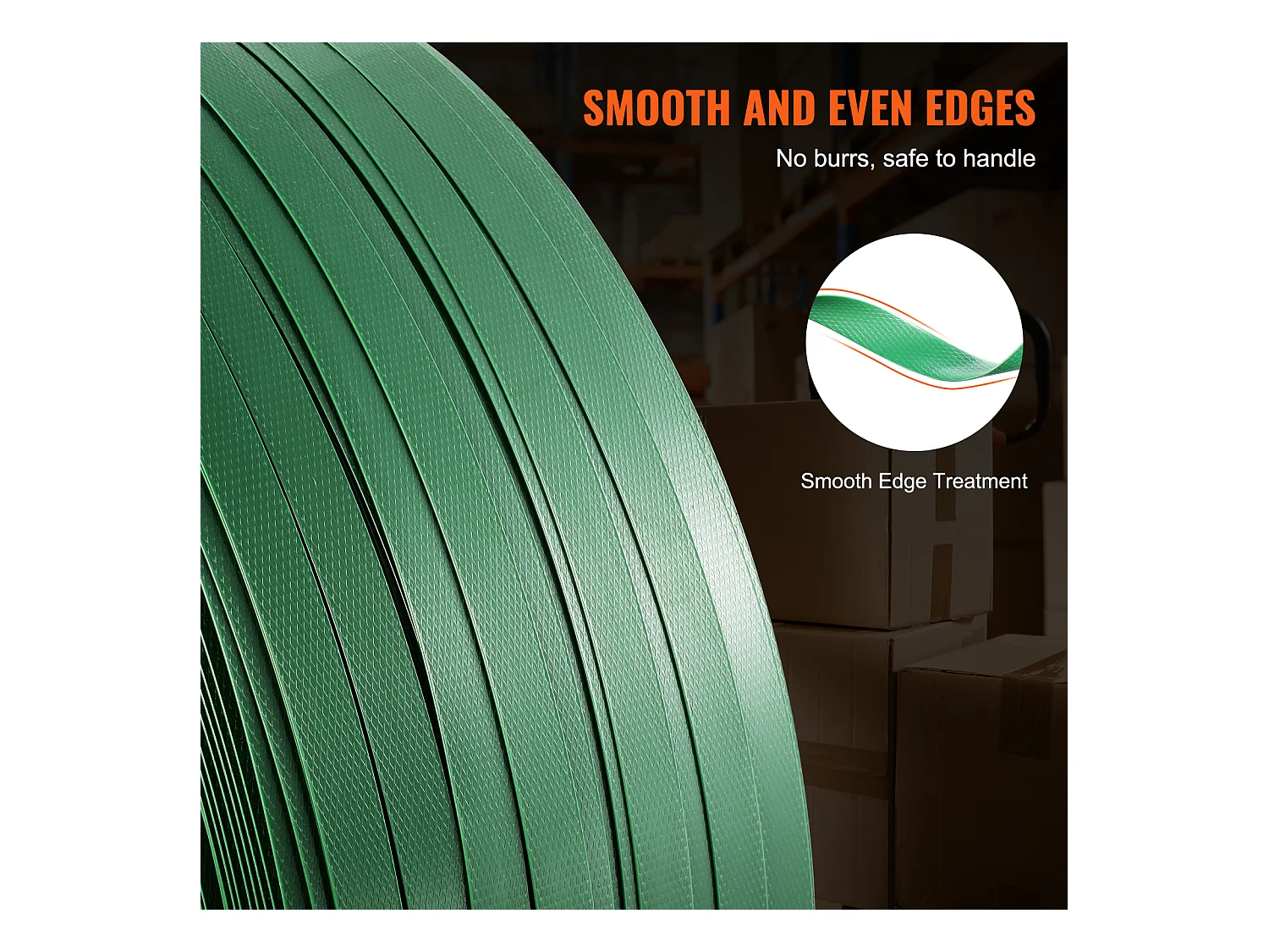 Polyester-PET-Banding-Rolle SucceBuy 1219,2 m x 1,6002 cm, 449,96 kg, Grün