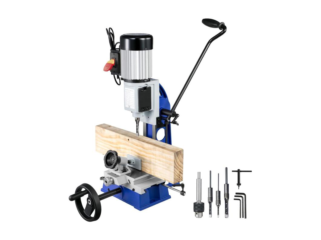 Mortaiseuse SucceBuy avec Établi Mobile pour le Travail du Bois, 1/2 CV, 1400 tr/min