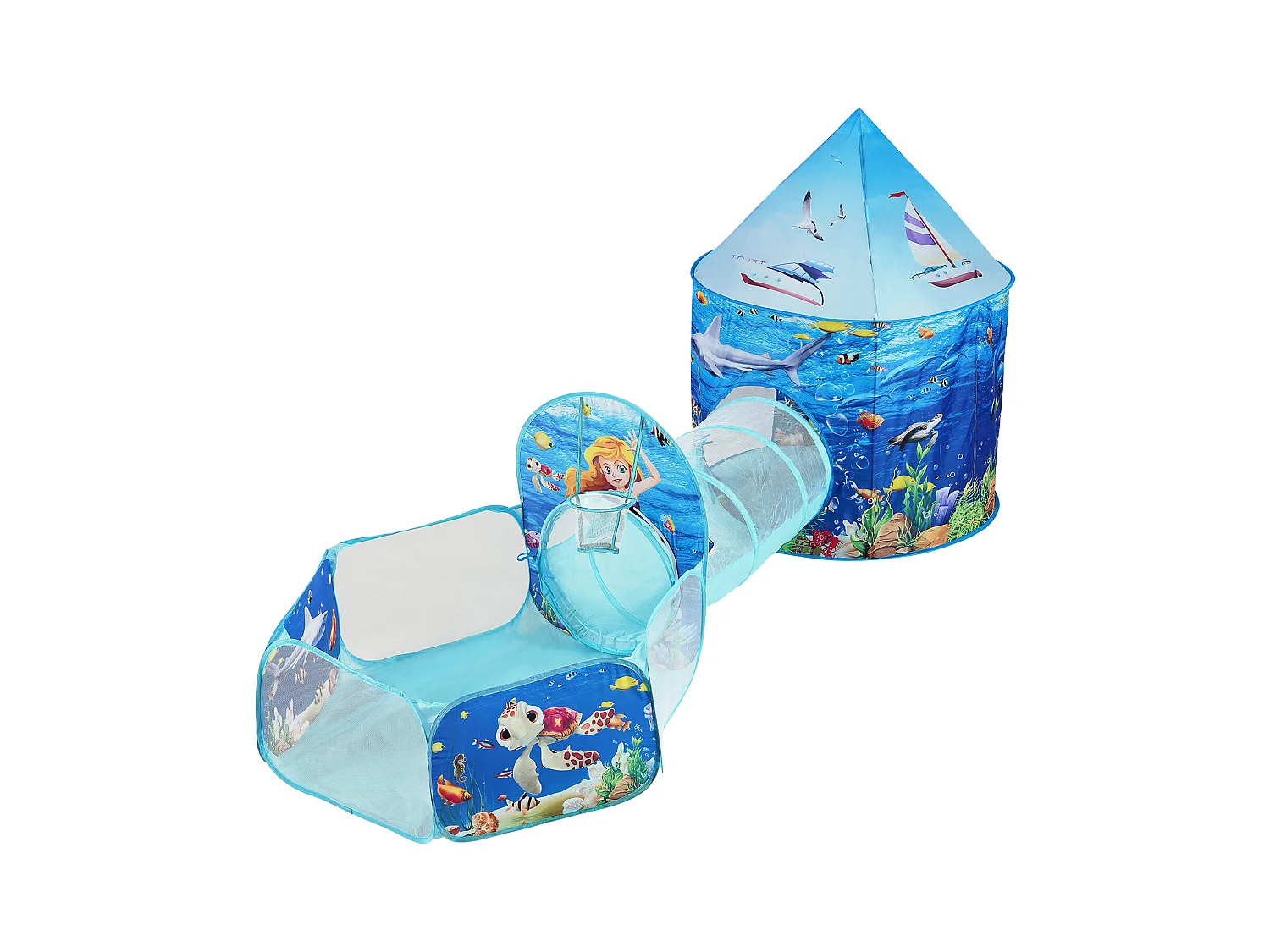 Tentes de Jeu et Tunnels SucceBuy pour Enfants, Cadeau pour Tout-Petits Garçons et Filles, Bleu Océan