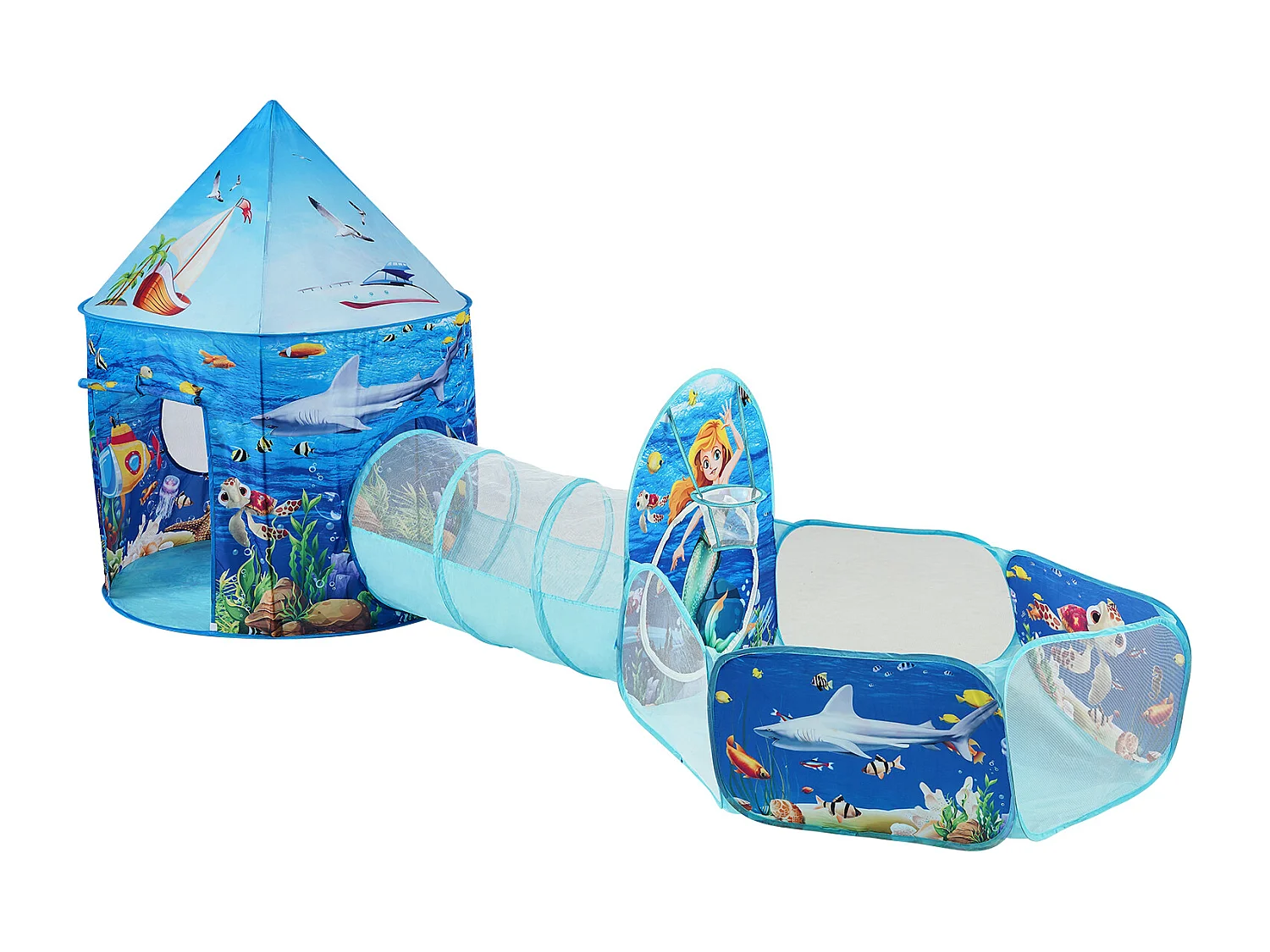 Tentes de Jeu et Tunnels SucceBuy pour Enfants, Cadeau pour Tout-Petits Garçons et Filles, Bleu Océan