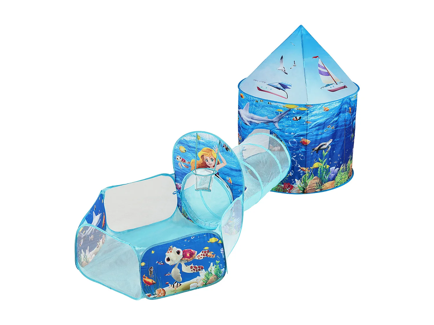 Tentes de Jeu et Tunnels SucceBuy pour Enfants, Cadeau pour Tout-Petits Garçons et Filles, Bleu Océan