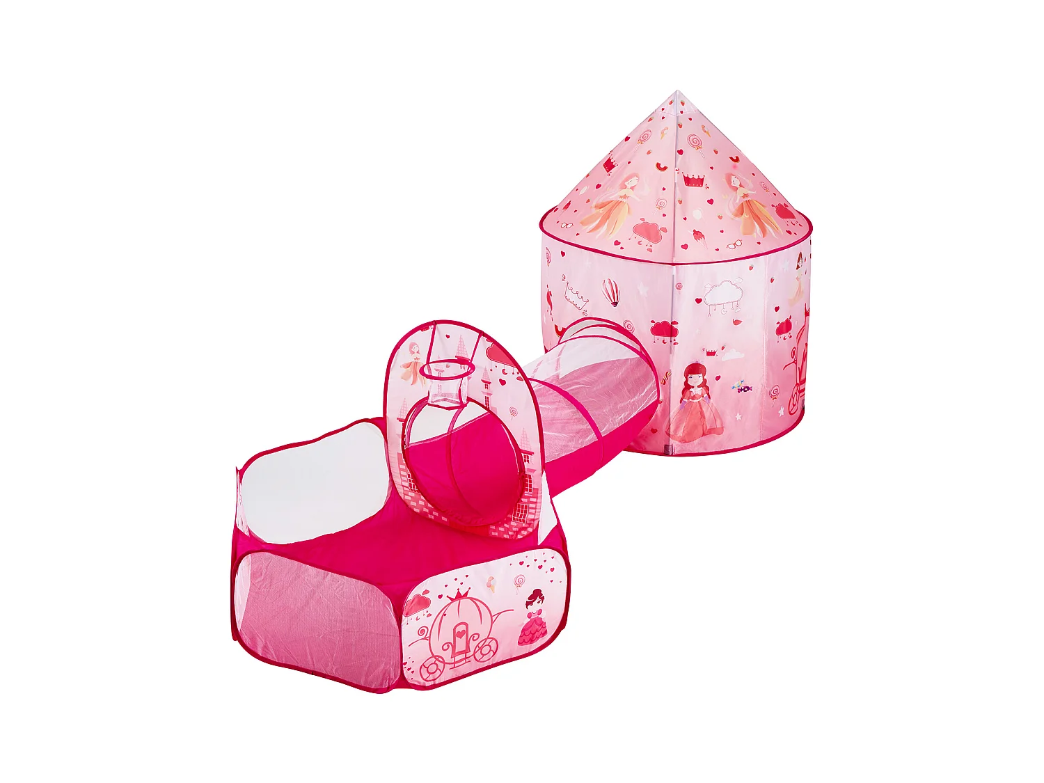 Tente SucceBuy Ensemble de Tente de Jeu et Tunnel Pop-Up pour Filles Princess avec étui de transport