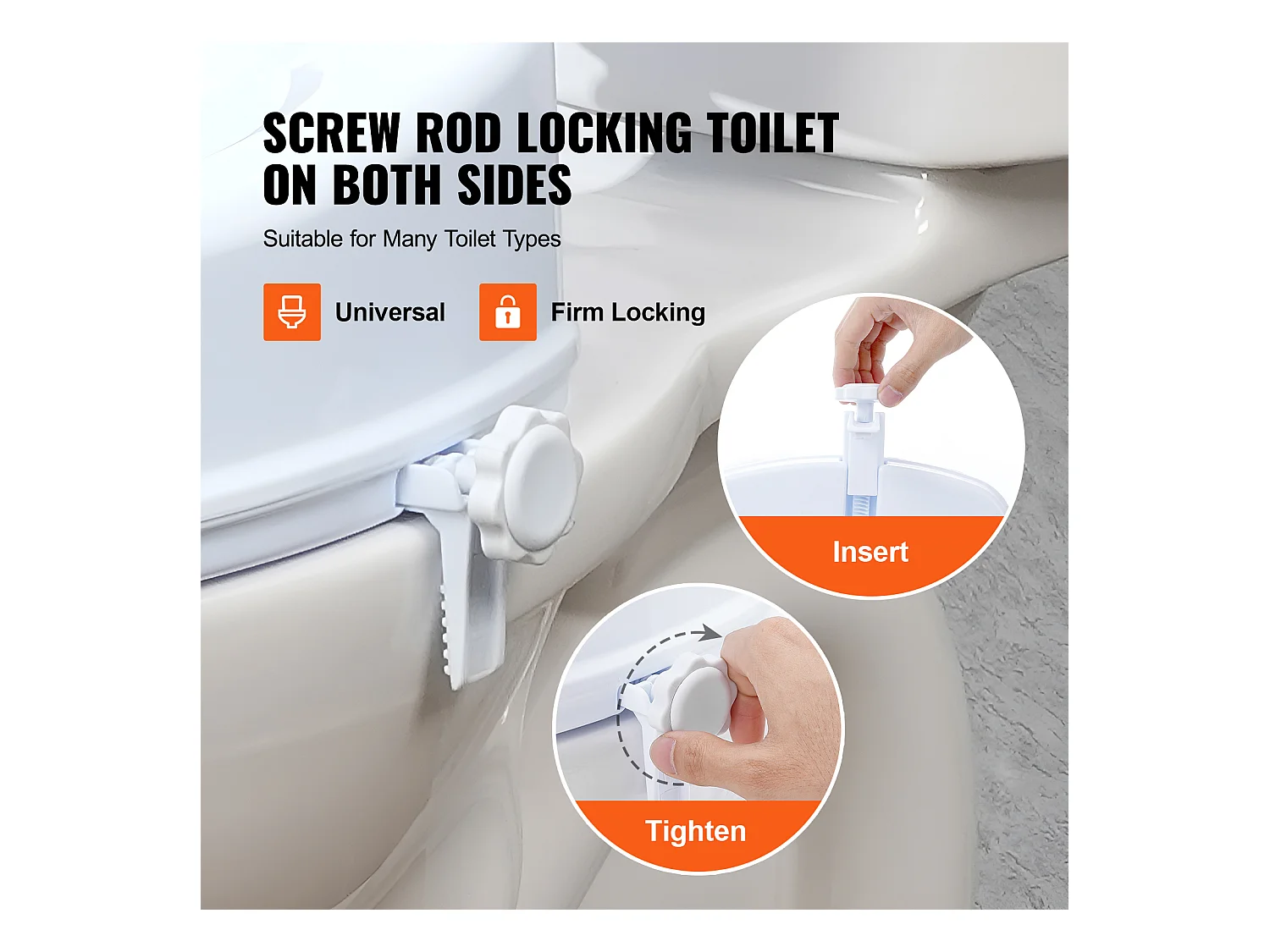 Abatente WC SucceBuy Assento de Toalete Elevado de 10.16CM, Capacidade de 136KG, Elevador de Toalete Universal, Branco