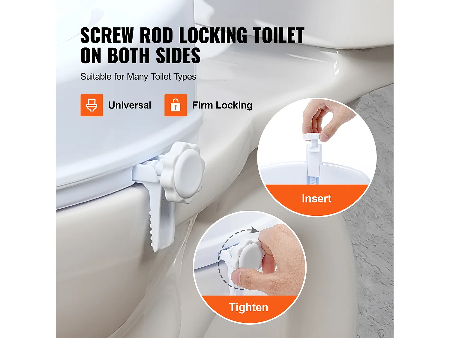 Abattant WC SucceBuy Siège de Toilette Surélevé de 10.16CM, Capacité de 136KG, Rehausseur de Toilette Universel, Blanc