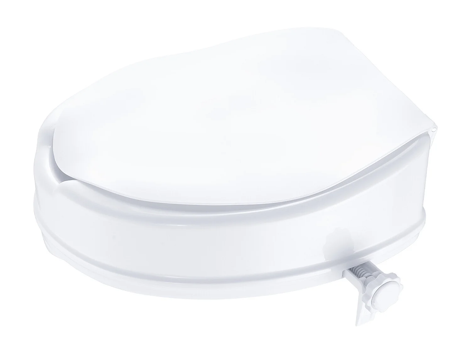 Abattant WC SucceBuy Siège de Toilette Surélevé de 10.16CM, Capacité de 136KG, Rehausseur de Toilette Universel, Blanc