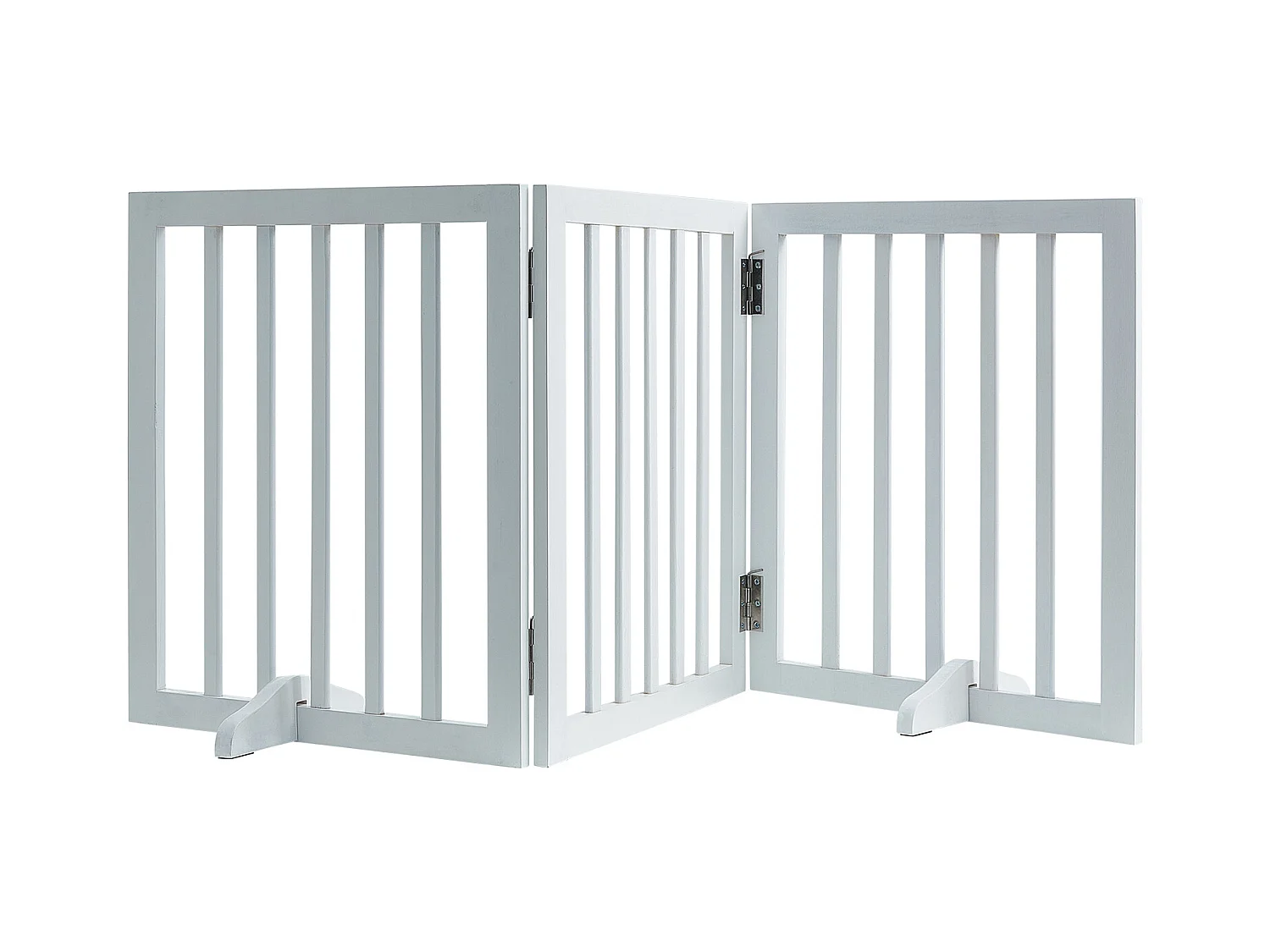 Cancelletto per Cani SucceBuy,61 x 152cm, Autoportante Pieghevole, Barriera per Animali Domestici, Bianco