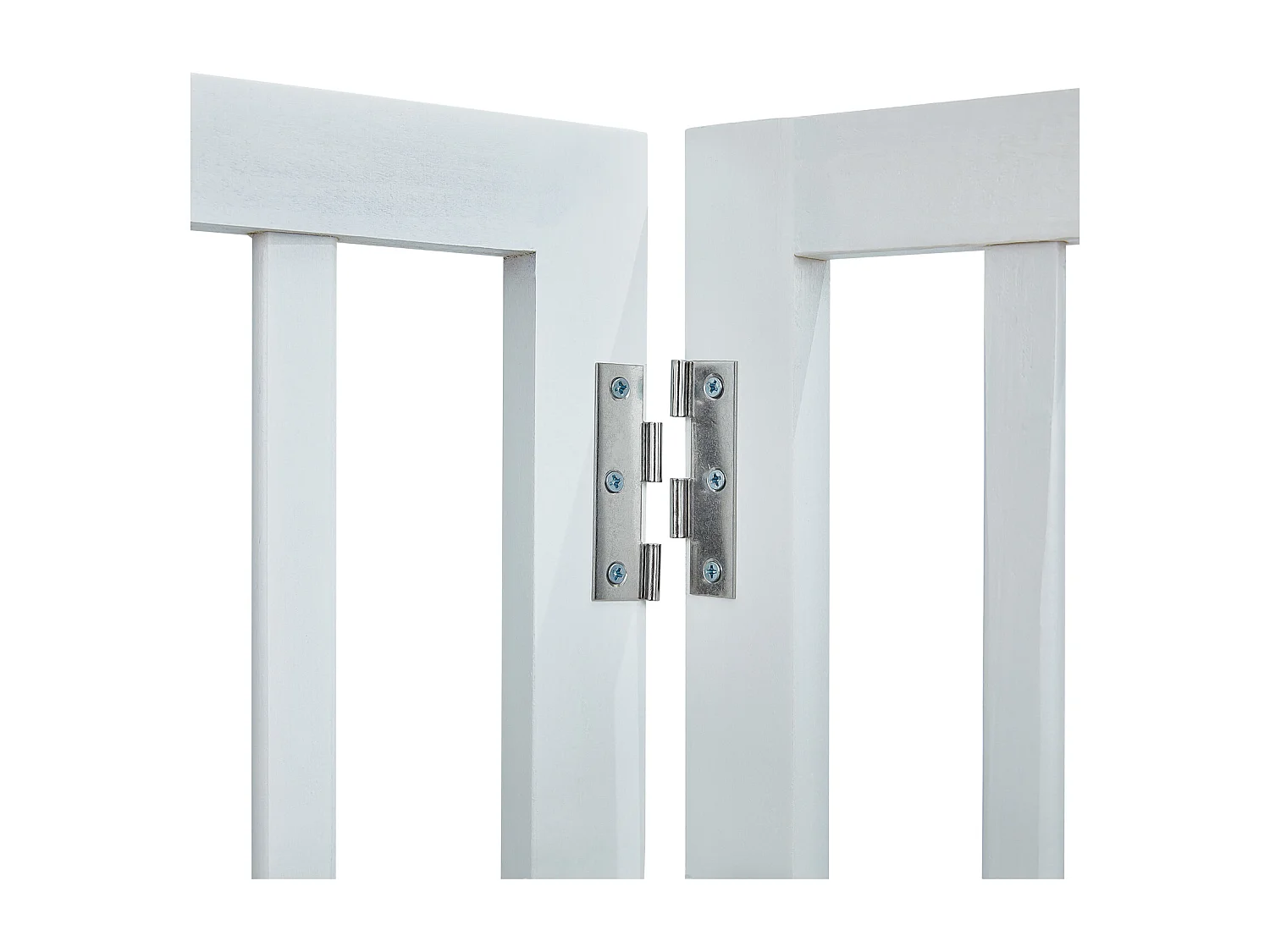 Faltbares, Freistehendes Hundetor SucceBuy,61 x 152cm, Haustiergitter,  für Breite und Enge Durchgänge, Verwendung im Innenbereich, Weiß