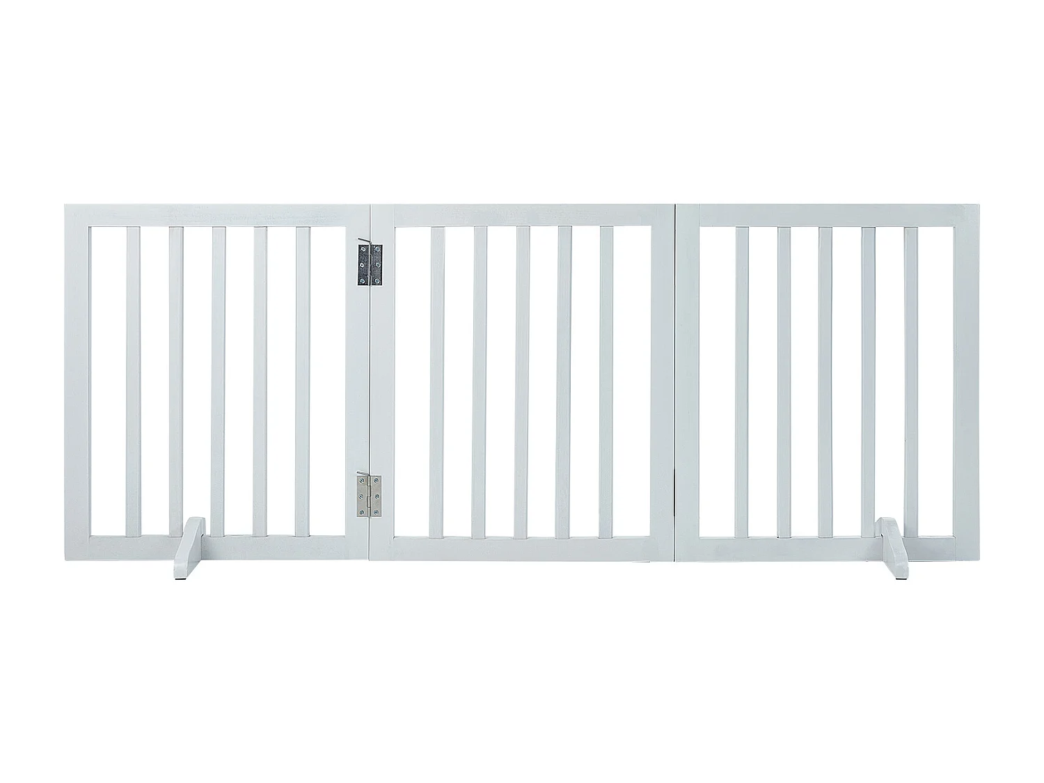 Faltbares, Freistehendes Hundetor SucceBuy,61 x 152cm, Haustiergitter,  für Breite und Enge Durchgänge, Verwendung im Innenbereich, Weiß