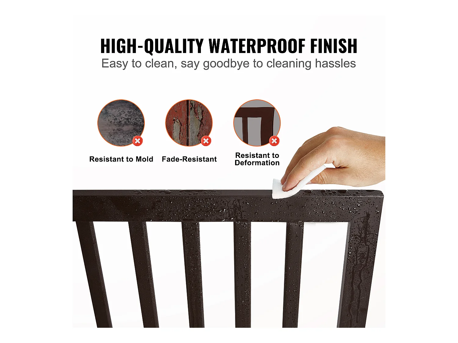 Barrière pour Chien Pliable SucceBuy，61 x 204cm, Autoportante, pour Passages Larges et Étroits, Utilisation Intérieure,  Marron