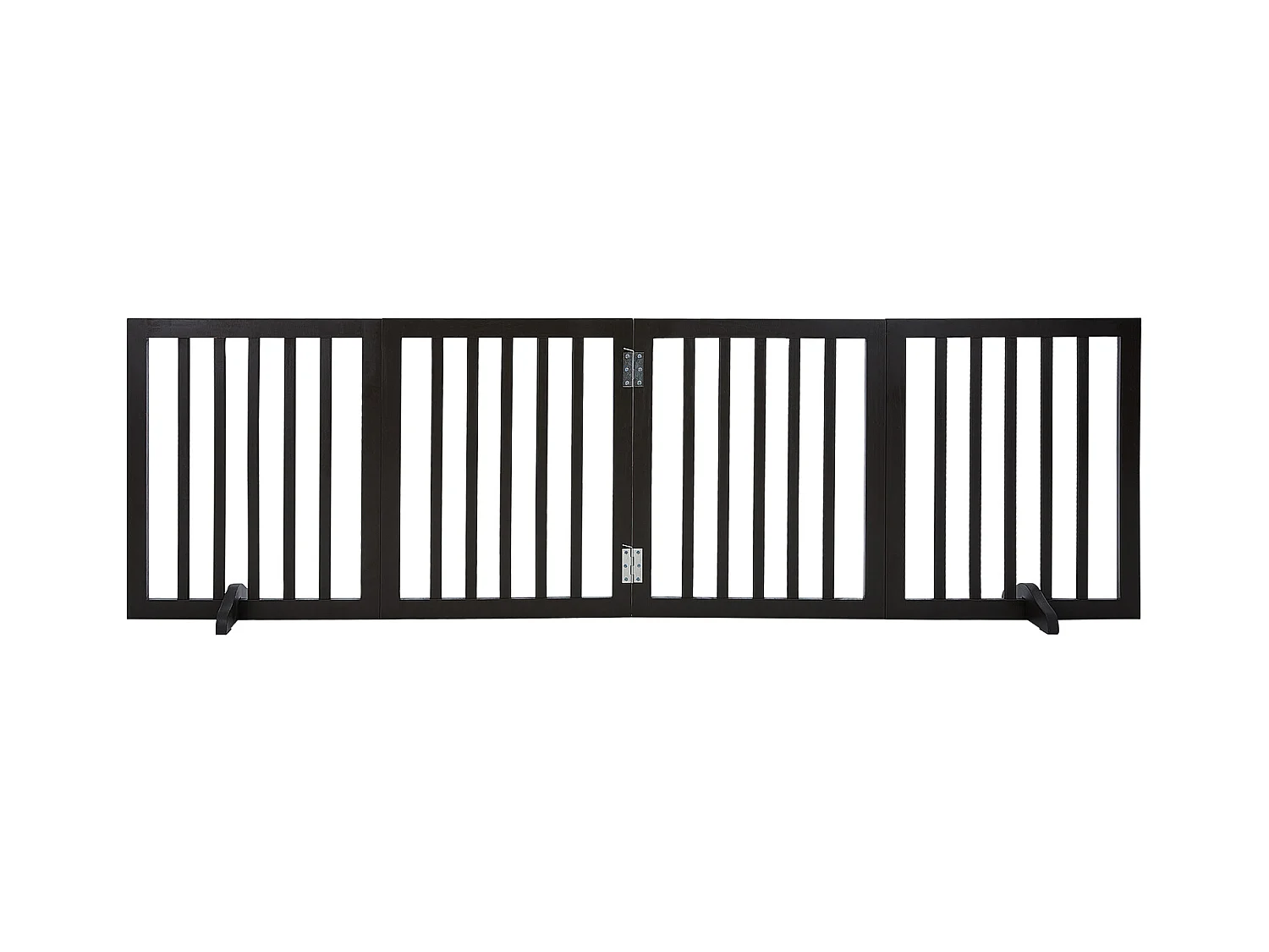 Barrière pour Chien Pliable SucceBuy，61 x 204cm, Autoportante, pour Passages Larges et Étroits, Utilisation Intérieure,  Marron