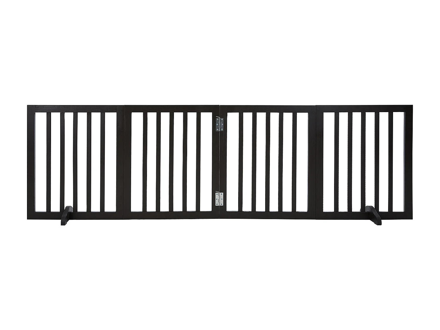 Barrière pour Chien Pliable SucceBuy，61 x 204cm, Autoportante, pour Passages Larges et Étroits, Utilisation Intérieure,  Marron