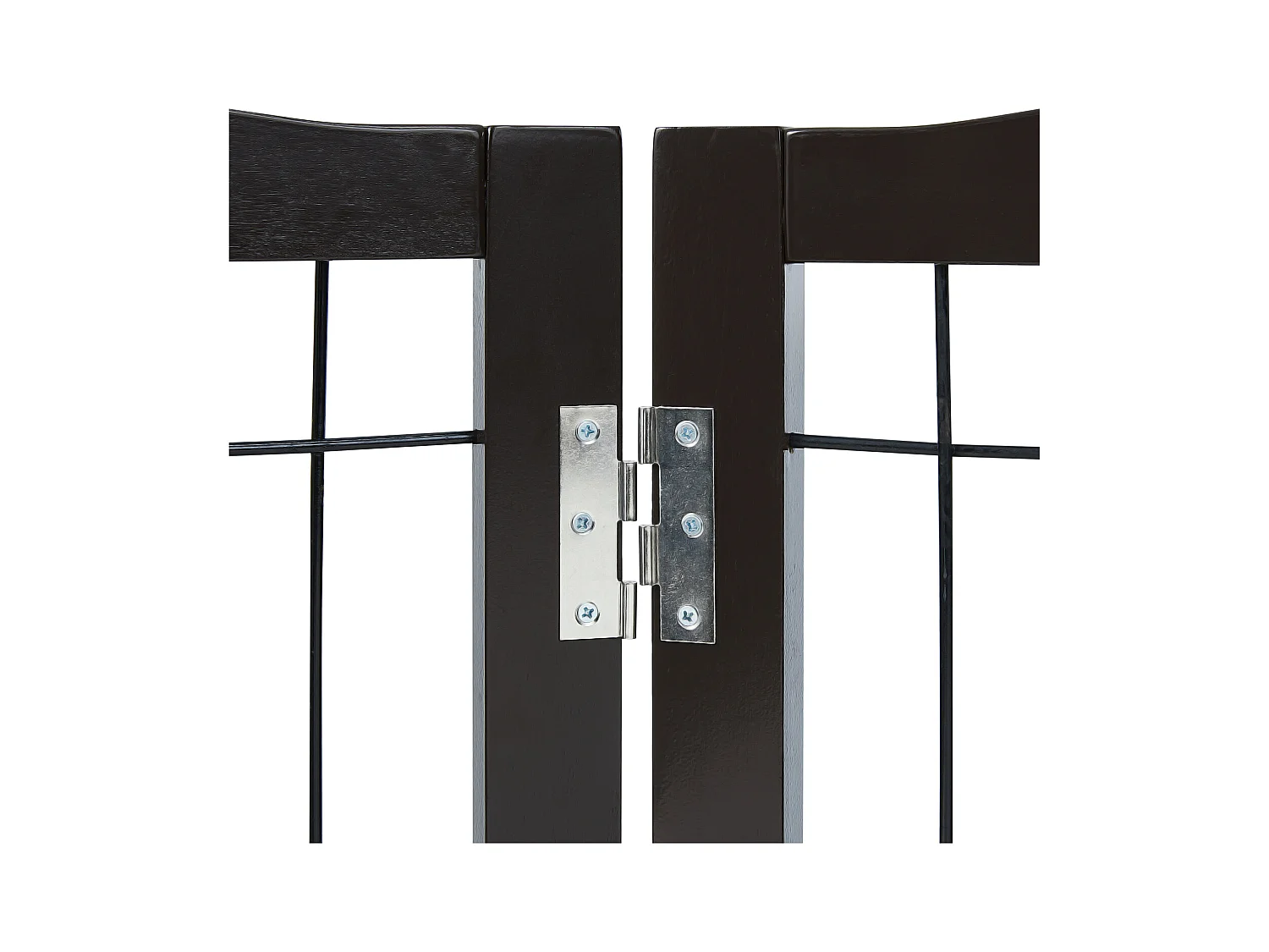 Barrière pour Chien Pliable SucceBuy，81 x 245cm, Autoportante, pour Passages Larges et Étroits, Utilisation Intérieure, Marron