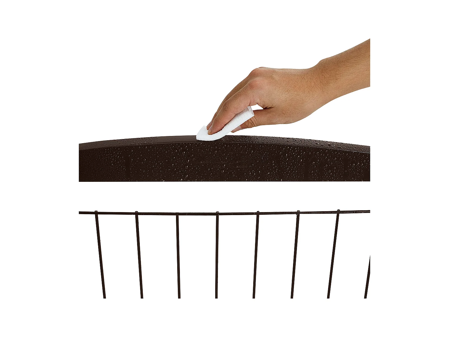 Opvouwbare Hondenomheining SucceBuy，81 x 245cm, Vrijstaand, Bruin